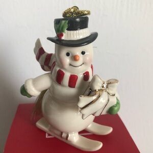 Lenox🎄Very Merry Skiing Snowman Ornament